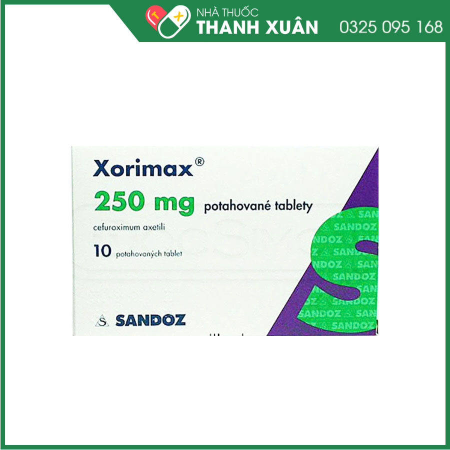 Xorimax 250mg điều trị nhiễm khuẩn hô hấp, tiết niệu, nhiễm khuẩn da và mô